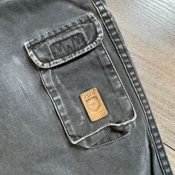 JNCO Commando Army Twill Cargo Pants Mens 32x30 Black Baggy Wide Leg M-1365TA - Picture 3 of 15